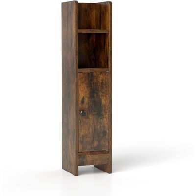 CostwayArmoire de Rangement pour Salle de Bain avec Porte et Étagères Réglables Support de Papier Toilette Étroit avec Étagère Réglable Brun Rustique - Publicité CostwayArmoire de Rangement pour Salle de Bain avec Porte et Étagères Réglables Support de Papier Toilette Étroit avec Étagère Réglable Brun Rustique - Publicité