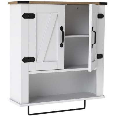 CostwayArmoire Murale de Salle de Bain avec Barre à Serviettes Armoire à Pharmacie avec Étagère Ajustable Organisateur de Rangement Blanc - Publicité CostwayArmoire Murale de Salle de Bain avec Barre à Serviettes Armoire à Pharmacie avec Étagère Ajustable Organisateur de Rangement Blanc - Publicité