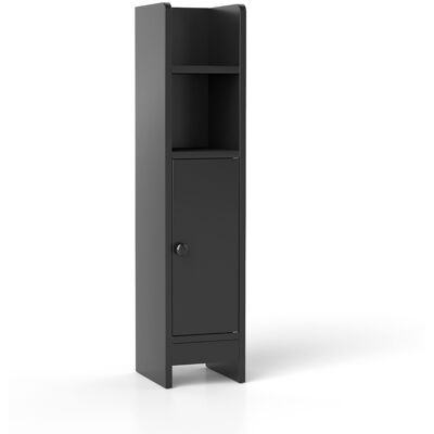 CostwayArmoire de Rangement pour Salle de Bain avec Porte et Étagères Réglables Support de Papier Toilette Étroit avec Étagère Réglable Noir - Publicité CostwayArmoire de Rangement pour Salle de Bain avec Porte et Étagères Réglables Support de Papier Toilette Étroit avec Étagère Réglable Noir - Publicité