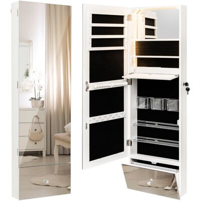 CostwayArmoire à Bijoux Murale Miroir Pleine Longueur Lumières LED 3 Couleurs Miroir Intérieur Porte Verrouillable Blanc - Publicité CostwayArmoire à Bijoux Murale Miroir Pleine Longueur Lumières LED 3 Couleurs Miroir Intérieur Porte Verrouillable Blanc - Publicité