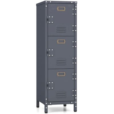CostwayCasier de Rangement en Métal à 3 Niveaux Armoire Industrielle de 100 cm 3 Portes Verrouillables Pieds Réglables Kit Anti-Renversement - Publicité CostwayCasier de Rangement en Métal à 3 Niveaux Armoire Industrielle de 100 cm 3 Portes Verrouillables Pieds Réglables Kit Anti-Renversement - Publicité