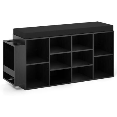 CostwayBanc de Rangement pour Chaussures avec Porte-Parapluie Organiseur de Chaussures d'Entrée à 10 Casiers avec Siège Rembourré Noir - Publicité CostwayBanc de Rangement pour Chaussures avec Porte-Parapluie Organiseur de Chaussures d'Entrée à 10 Casiers avec Siège Rembourré Noir - Publicité