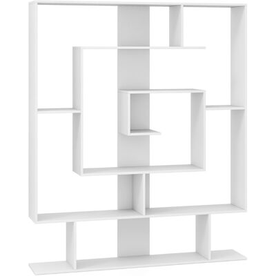 CostwayBibliothèque à 7 Niveaux Bibliothèque Géométrique avec 2 Kits Anti-Basculement Organisateur de Rangement sur Pied Blanc - Publicité CostwayBibliothèque à 7 Niveaux Bibliothèque Géométrique avec 2 Kits Anti-Basculement Organisateur de Rangement sur Pied Blanc - Publicité