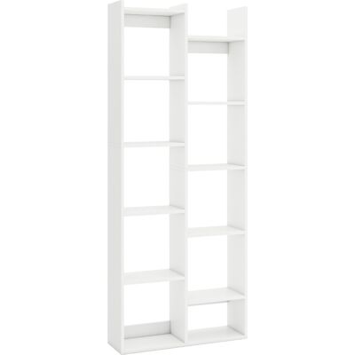 CostwayBibliothèque Étagère à 12 Niveaux avec Kits Anti-Retournement Étagère en Bois Unité de Rangement en Forme d'Arbre Organisateur Blanc - Publicité CostwayBibliothèque Étagère à 12 Niveaux avec Kits Anti-Retournement Étagère en Bois Unité de Rangement en Forme d'Arbre Organisateur Blanc - Publicité