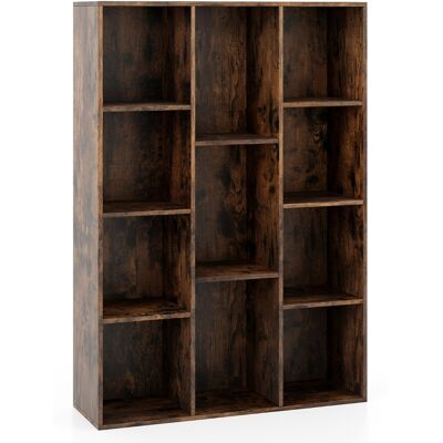 CostwayBibliothèque Géométrique à 11 Cubes Moderne Vitrine Ouverte Multifonctionnelle pour Rangement des Livres avec Kits Anti-basculement Café - Publicité CostwayBibliothèque Géométrique à 11 Cubes Moderne Vitrine Ouverte Multifonctionnelle pour Rangement des Livres avec Kits Anti-basculement Café - Publicité