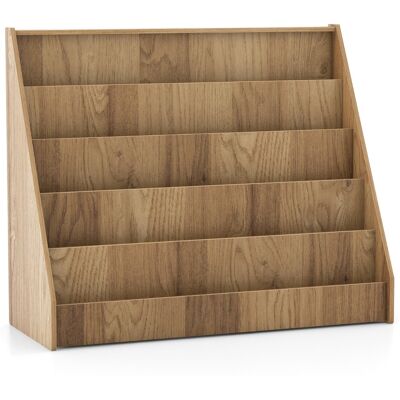 CostwayBibliothèque pour Enfants à 5 Niveaux Étagères d'Exposition de Livres pour Tout-petits Bibliothèque sur Pied Petit Porte-Revues Naturel - Publicité CostwayBibliothèque pour Enfants à 5 Niveaux Étagères d'Exposition de Livres pour Tout-petits Bibliothèque sur Pied Petit Porte-Revues Naturel - Publicité