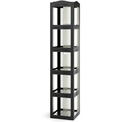 CostwayBibliothèque Pliante Rotative Étagère Tournante à 360° Bibliothèque à 5 Niveaux Étagère d'Angle Haute Organisateur de Rangement Noir - Publicité CostwayBibliothèque Pliante Rotative Étagère Tournante à 360° Bibliothèque à 5 Niveaux Étagère d'Angle Haute Organisateur de Rangement Noir - Publicité