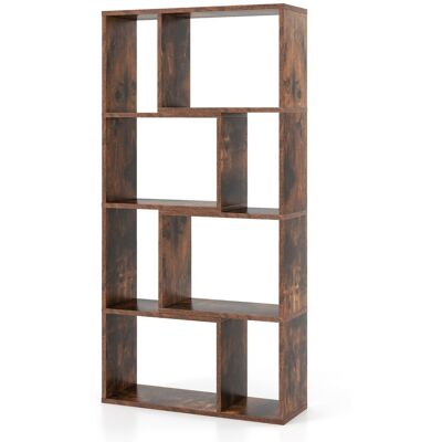 CostwayBibliothèque Géométrique à 4 Niveaux 120 cm de Haut Etagères Ouvertes de Rangement Moderne à 8 Cases Armoire Autoportante Café - Publicité CostwayBibliothèque Géométrique à 4 Niveaux 120 cm de Haut Etagères Ouvertes de Rangement Moderne à 8 Cases Armoire Autoportante Café - Publicité