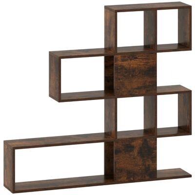 CostwayBibliothèque à 5 Niveaux 120x19,5x109 CM Étagère de Rangement avec Dispositif Anti-basculement et Patins Antidérapants Blanc et Café - Publicité CostwayBibliothèque à 5 Niveaux 120x19,5x109 CM Étagère de Rangement avec Dispositif Anti-basculement et Patins Antidérapants Blanc et Café - Publicité