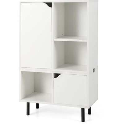 CostwayBibliothèque Empilable Meuble de Rangement à Combinaison en Treillis avec Étagère et Cubes Ajustables 60x30x96,5cm Blanc - Publicité CostwayBibliothèque Empilable Meuble de Rangement à Combinaison en Treillis avec Étagère et Cubes Ajustables 60x30x96,5cm Blanc - Publicité