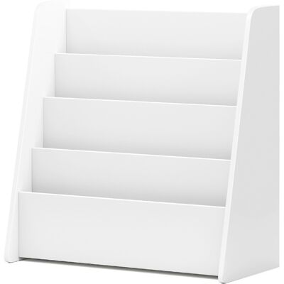 CostwayBibliothèque pour Enfants a 4 Niveaux Bibliothèque Frontale pour Enfants avec Compartiments Etagère pour Magazines Blanc - Publicité CostwayBibliothèque pour Enfants a 4 Niveaux Bibliothèque Frontale pour Enfants avec Compartiments Etagère pour Magazines Blanc - Publicité