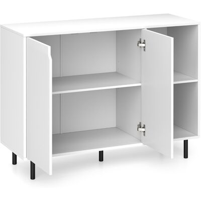 CostwayBuffet de Cuisine de 106 cm Meuble de Rangement Moderne avec 2 Portes et Etagères Réglables Kit Anti-basculement Meuble de Bar à Café Blanc - Publicité CostwayBuffet de Cuisine de 106 cm Meuble de Rangement Moderne avec 2 Portes et Etagères Réglables Kit Anti-basculement Meuble de Bar à Café Blanc - Publicité