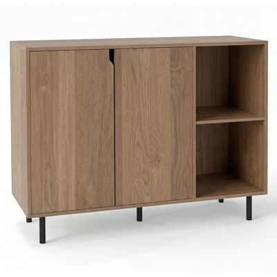 CostwayBuffet de Cuisine Buffet en Bois Moderne avec 2 Portes Étagères Réglables Pieds Métalliques et 2 Compartiments Ouverts 106x38x80 CM Naturel - Publicité CostwayBuffet de Cuisine Buffet en Bois Moderne avec 2 Portes Étagères Réglables Pieds Métalliques et 2 Compartiments Ouverts 106x38x80 CM Naturel - Publicité