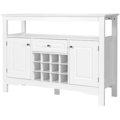 Buffet de Cuisine Costway Blanc - 117cm - Publicité Buffet de Cuisine Costway Blanc - 117cm - Publicité