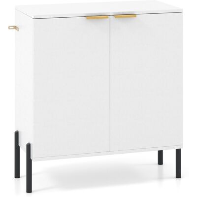 CostwayBuffet à 2 Portes Buffet avec Étagère Pieds en Métal Système Anti-basculement et Charnières Réglables Meuble Moderne Meuble de Cuisine Blanc - Publicité CostwayBuffet à 2 Portes Buffet avec Étagère Pieds en Métal Système Anti-basculement et Charnières Réglables Meuble Moderne Meuble de Cuisine Blanc - Publicité