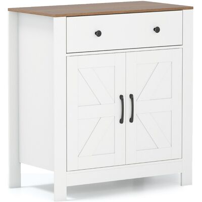 CostwayBuffet Meuble Bar à Café avec Tiroir Étagère Réglable 5 Niveaux & 2 Portes Buffet Style Ferme Meuble de Rangement Cuisine Blanc - Publicité CostwayBuffet Meuble Bar à Café avec Tiroir Étagère Réglable 5 Niveaux & 2 Portes Buffet Style Ferme Meuble de Rangement Cuisine Blanc - Publicité
