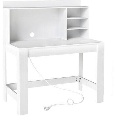 CostwayBureau d'Ordinateur avec Bibliothèque Bureau d'Étude avec Prises Électriques et Passe-câbles Table Moderne avec Étagères de Rangement Blanc - Publicité CostwayBureau d'Ordinateur avec Bibliothèque Bureau d'Étude avec Prises Électriques et Passe-câbles Table Moderne avec Étagères de Rangement Blanc - Publicité