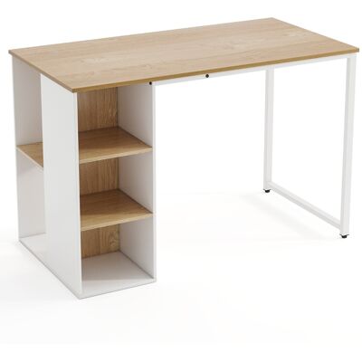 CostwayBureau avec Rangement Bureau d'Ordinateur avec Bibliothèque 5 Compartiments Table Informatique 59 x 115 x 75 cm Naturel - Publicité CostwayBureau avec Rangement Bureau d'Ordinateur avec Bibliothèque 5 Compartiments Table Informatique 59 x 115 x 75 cm Naturel - Publicité