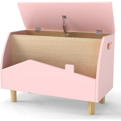 CostwayCoffre à Jouets en Boisavec Etagère de Présentation Boîte de Rangementpour Filles Garçons 60 x 33 x 44 cm Rose - Publicité CostwayCoffre à Jouets en Boisavec Etagère de Présentation Boîte de Rangementpour Filles Garçons 60 x 33 x 44 cm Rose - Publicité