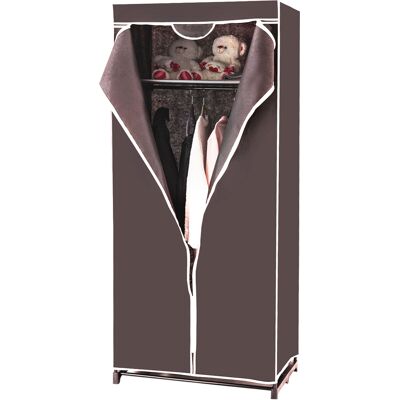 CostwayArmoire Penderie en tissu Rangement de vêtement Placard de Rangement Grande Capacité de Stockage, 75x50x170 cm, Café - Publicité CostwayArmoire Penderie en tissu Rangement de vêtement Placard de Rangement Grande Capacité de Stockage, 75x50x170 cm, Café - Publicité
