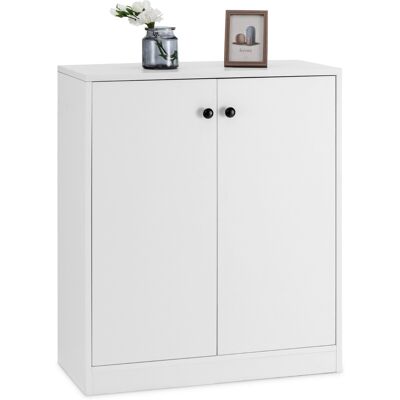 CostwayCommode Buffet Meuble de Rangement avec 2 Portes Meuble Bas Blanc avec 3 Étagères Réglables et Dispositif Anti-basculement pour Salon Blanc - Publicité CostwayCommode Buffet Meuble de Rangement avec 2 Portes Meuble Bas Blanc avec 3 Étagères Réglables et Dispositif Anti-basculement pour Salon Blanc - Publicité
