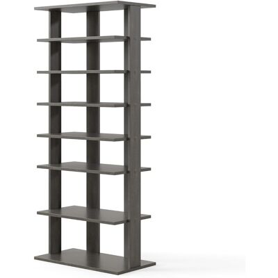 CostwayMeuble à Chaussures à 7 Niveaux avec Étagère Amovible Porte-Chaussures à Double Rangée avec Dispositif Anti-dumping Gris - Publicité CostwayMeuble à Chaussures à 7 Niveaux avec Étagère Amovible Porte-Chaussures à Double Rangée avec Dispositif Anti-dumping Gris - Publicité