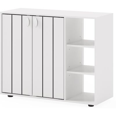 CostwayMeuble à Chaussures avec Portes Range-Chaussures à 3 Niveaux avec Étagères Ouvertes Réglables Organiseur de Rangement 80 x 31 x 64,5cm Blanc - Publicité CostwayMeuble à Chaussures avec Portes Range-Chaussures à 3 Niveaux avec Étagères Ouvertes Réglables Organiseur de Rangement 80 x 31 x 64,5cm Blanc - Publicité