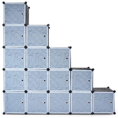 CostwayArmoire Penderie 20 Cube Armoire de Rangement en PP avec Tringle Motif Imprimé Armoire pour Vêtement Chaussures Jouets - Publicité CostwayArmoire Penderie 20 Cube Armoire de Rangement en PP avec Tringle Motif Imprimé Armoire pour Vêtement Chaussures Jouets - Publicité