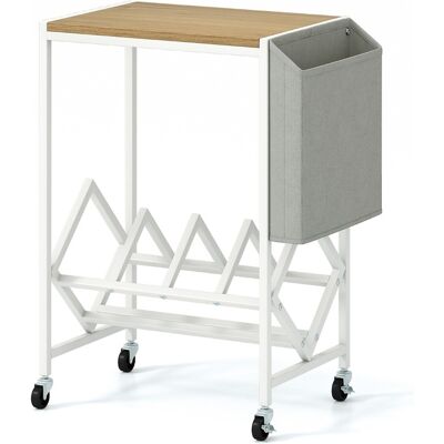 CostwaySupport Roulant pour Platine Support avec Rangement pour Vinyles et Magazines Étagère Mobile avec Roulettes Verrouillables Naturel - Publicité CostwaySupport Roulant pour Platine Support avec Rangement pour Vinyles et Magazines Étagère Mobile avec Roulettes Verrouillables Naturel - Publicité
