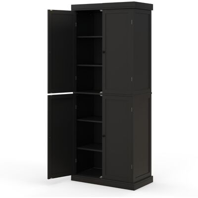 CostwayArmoire de Rangement avec 4 Portes 2 Étagères Réglables Dispositif Anti-renversement Salon Chambre Cuisine 76 x 40 x 184,5 cm Noir - Publicité CostwayArmoire de Rangement avec 4 Portes 2 Étagères Réglables Dispositif Anti-renversement Salon Chambre Cuisine 76 x 40 x 184,5 cm Noir - Publicité