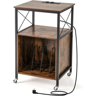 CostwaySupport pour Tourne-Disque Support pour Platine avec Station de Charge Intégrée Meuble de Rangement pour Vinyle avec Pieds Marron Rustique - Publicité CostwaySupport pour Tourne-Disque Support pour Platine avec Station de Charge Intégrée Meuble de Rangement pour Vinyle avec Pieds Marron Rustique - Publicité