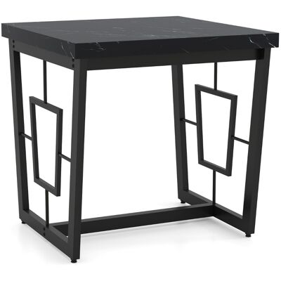 CostwayTable d'Appoint Moderne avec Plateau Imitation Marbre et Structure Métallique Robuste Table de Chevet avec Base en Forme de H Noir - Publicité CostwayTable d'Appoint Moderne avec Plateau Imitation Marbre et Structure Métallique Robuste Table de Chevet avec Base en Forme de H Noir - Publicité