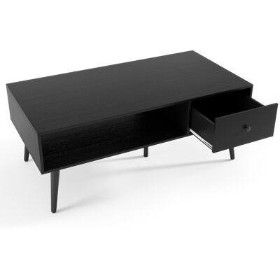 CostwayTable Basse Industrielle 109 x 55 x 44,5 CM avec 1 Tiroir et Etagère de Stockage Cadre en Métal Noir - Publicité CostwayTable Basse Industrielle 109 x 55 x 44,5 CM avec 1 Tiroir et Etagère de Stockage Cadre en Métal Noir - Publicité