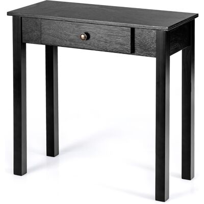 CostwayTable Console avec Tiroir Table de Chevet avec Pieds en Bois Massif Table d Appoint pour Salon Salle de Bain Couloir Petite Noir - Publicité CostwayTable Console avec Tiroir Table de Chevet avec Pieds en Bois Massif Table d Appoint pour Salon Salle de Bain Couloir Petite Noir - Publicité