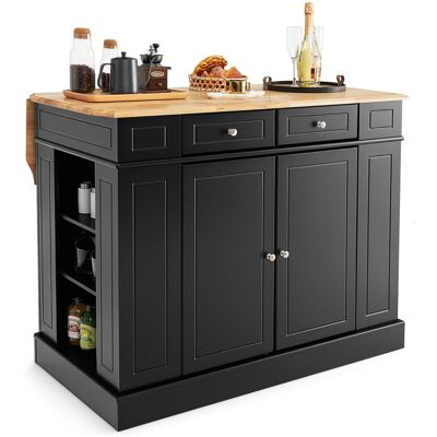 CostwayIlot Central Cuisine avec Tiroirs et 2 Portes 120x61x92cm Desserte de Cuisine avec Étagère Réglable Étagères Latéraux Noir - Publicité CostwayIlot Central Cuisine avec Tiroirs et 2 Portes 120x61x92cm Desserte de Cuisine avec Étagère Réglable Étagères Latéraux Noir - Publicité