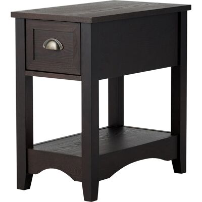 CostwayTable d'Appoint, Table de Chevet avec Tiroir Pieds en Bois d'Hévéa Bout de Canapé Rétro pour Chambre Salon 56 x 33 x 58,5 cm Café - Publicité CostwayTable d'Appoint, Table de Chevet avec Tiroir Pieds en Bois d'Hévéa Bout de Canapé Rétro pour Chambre Salon 56 x 33 x 58,5 cm Café - Publicité