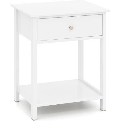 CostwayTable de Chevet en Bois avec Tiroir Table de Canapé avec Étagère Ouverte Style Milieu du Siècle Table d'Appoint Multifonctionnelle Blanc - Publicité CostwayTable de Chevet en Bois avec Tiroir Table de Canapé avec Étagère Ouverte Style Milieu du Siècle Table d'Appoint Multifonctionnelle Blanc - Publicité