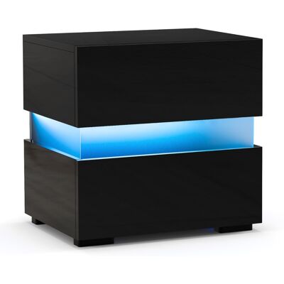 CostwayLot de 2 Tables de Chevet LED 2 Tiroir Table de Nuit Lumineuse Télécommandée 22 Modes 5 Luminosités 10 Vitesses Panneaux Acryliques 45x35x45cm Noir - Publicité CostwayLot de 2 Tables de Chevet LED 2 Tiroir Table de Nuit Lumineuse Télécommandée 22 Modes 5 Luminosités 10 Vitesses Panneaux Acryliques 45x35x45cm Noir - Publicité