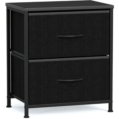 CostwayLot de 2 Tables de Chevet Table d'Appoint avec 2 Tiroirs en Tissu et Cadre en Métal Table de Nuit Meuble d'Appoint Style Moderne Noir - Publicité CostwayLot de 2 Tables de Chevet Table d'Appoint avec 2 Tiroirs en Tissu et Cadre en Métal Table de Nuit Meuble d'Appoint Style Moderne Noir - Publicité