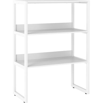 CostwayÉtagère de Rangement avec Pieds Réglables 2 Kits Anti-Basculement Support pour Micro-Ondes Plantes 64 x 33 x 90,5 cm Blanc - Publicité CostwayÉtagère de Rangement avec Pieds Réglables 2 Kits Anti-Basculement Support pour Micro-Ondes Plantes 64 x 33 x 90,5 cm Blanc - Publicité