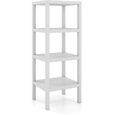CostwayÉtagère de Rangement en Plastique à 4 Niveaux Meuble Utilitaire Autoportant Unité d'Organisation Étroite pour Cuisine 38 x 32,5 x 99cm Blanc - Publicité CostwayÉtagère de Rangement en Plastique à 4 Niveaux Meuble Utilitaire Autoportant Unité d'Organisation Étroite pour Cuisine 38 x 32,5 x 99cm Blanc - Publicité