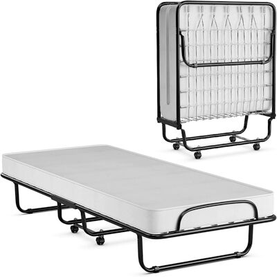 Lit Pliant Costway avec Matelas en Mousse à Mémoire - Cadre en Acier Portable - Publicité Lit Pliant Costway avec Matelas en Mousse à Mémoire - Cadre en Acier Portable - Publicité