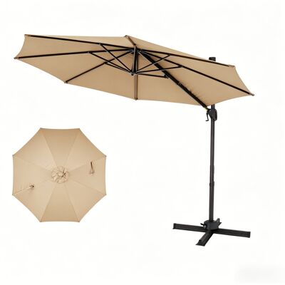 CostwayParasol Deporte 3x3M avec 8 Baleines&Manivelle Lisse Réglable en 6 Positions&Rotatif 360° Protection Solaire&Résistant à l'Eau Beige - Publicité CostwayParasol Deporte 3x3M avec 8 Baleines&Manivelle Lisse Réglable en 6 Positions&Rotatif 360° Protection Solaire&Résistant à l'Eau Beige - Publicité