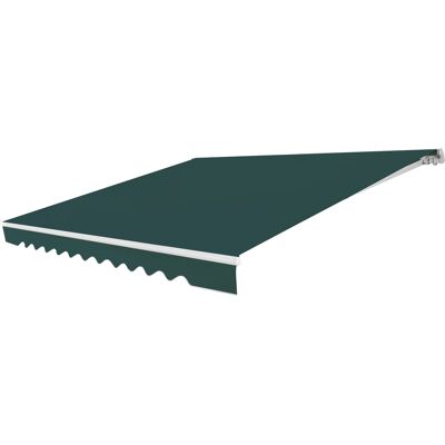 CostwayStore Banne de Balcon Rétractable 3,6x3M Tissu Résistant aux UV et à l'Eau Angle Réglable 5-35° Vert - Publicité CostwayStore Banne de Balcon Rétractable 3,6x3M Tissu Résistant aux UV et à l'Eau Angle Réglable 5-35° Vert - Publicité