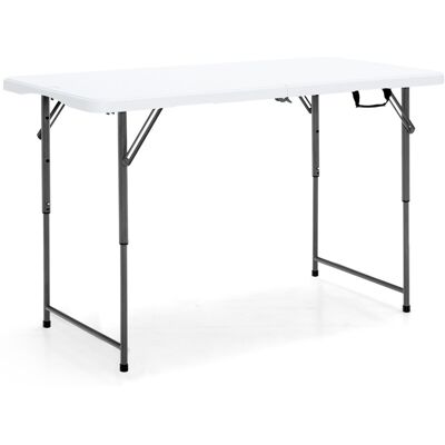 CostwayTable Pliante Table de Pique-nique avec 3 Hauteurs Réglables Table de Salle à Manger Portable pour Camping Fête - Publicité CostwayTable Pliante Table de Pique-nique avec 3 Hauteurs Réglables Table de Salle à Manger Portable pour Camping Fête - Publicité