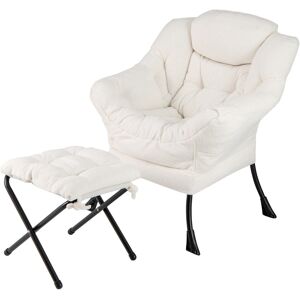 CostwayChaise Paresseuse avec Ottoman Fauteuil de Loisirs Rembourré Sherpa Moderne avec Repose-pied Pliable Coussin de Tête Beige - Publicité CostwayChaise Paresseuse avec Ottoman Fauteuil de Loisirs Rembourré Sherpa Moderne avec Repose-pied Pliable Coussin de Tête Beige - Publicité