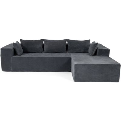 Costway275 CM Canapé Modulaire en Forme de L Aucun Montage Nécessaire Canapé Convertible avec 5 Coussins Tapis Antidérapants Housse Lavable Gris - Publicité Costway275 CM Canapé Modulaire en Forme de L Aucun Montage Nécessaire Canapé Convertible avec 5 Coussins Tapis Antidérapants Housse Lavable Gris - Publicité