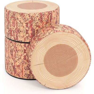 CostwayEnsemble de 3 Tabourets en Forme de Souche d'Arbre Coussins de Sol pour Enfants avec Imprimé Bois Nature & Hauteurs Variées Brun - Publicité CostwayEnsemble de 3 Tabourets en Forme de Souche d'Arbre Coussins de Sol pour Enfants avec Imprimé Bois Nature & Hauteurs Variées Brun - Publicité