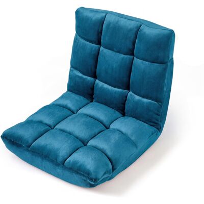 CostwayCanapé Paresseux Chaise de Sol Fauteuil Convertible en Flanelle Dossier Réglable 14 Positions Chaise de Méditation/Jeux Vidéo Bleu Bondi - Publicité CostwayCanapé Paresseux Chaise de Sol Fauteuil Convertible en Flanelle Dossier Réglable 14 Positions Chaise de Méditation/Jeux Vidéo Bleu Bondi - Publicité