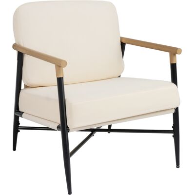 CostwayFauteuil Lounge Moderne Fauteuil d'Appoint avec Coussins Amovibles Zippés Structure Métallique Robuste et Pieds Réglables Beige - Publicité CostwayFauteuil Lounge Moderne Fauteuil d'Appoint avec Coussins Amovibles Zippés Structure Métallique Robuste et Pieds Réglables Beige - Publicité
